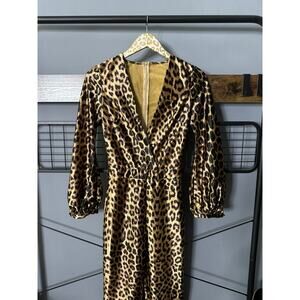 Love & Lemonade Animal Print Spandex Jumpsuit | XS